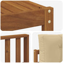 Udendørs sofagruppe med pude 5 pcs Naturlig og Beige