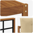 Udendørs sofagruppe med pude 6 pcs Naturlig og Beige