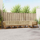 Udendørs sofagruppe med pude 6 pcs Naturlig og Beige