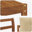 Udendørs sofagruppe med pude 7 pcs Naturlig og Beige