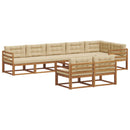 Udendørs sofagruppe med pude 8 pcs Naturlig og Beige