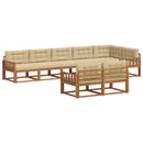 Udendørs sofagruppe med pude 8 pcs Naturlig og Beige