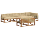 Udendørs sofagruppe med pude 8 pcs Naturlig og Beige