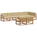 Udendørs sofagruppe med pude 8 pcs Naturlig og Beige