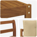 Udendørs sofagruppe med pude 6 pcs Naturlig og Beige