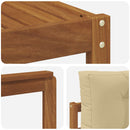 Udendørs sofagruppe med pude 7 pcs Naturlig og Beige