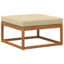Udendørs sofagruppe med pude 7 pcs Naturlig og Beige