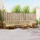 Udendørs sofagruppe med pude 8 pcs Naturlig og Beige