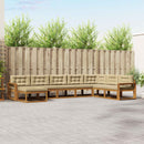 Udendørs sofagruppe med pude 8 pcs Naturlig og Beige