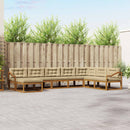 Udendørs sofagruppe med pude 8 pcs Naturlig og Beige