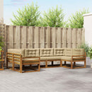 Udendørs sofagruppe med pude 6 pcs Naturlig og Beige