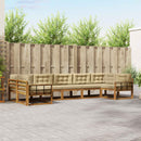 Udendørs sofagruppe med pude 7 pcs Naturlig og Beige