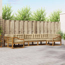 Udendørs sofagruppe med pude 7 pcs Naturlig og Beige