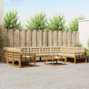 Udendørs sofagruppe med pude 10 pcs Naturlig og Beige