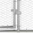 Hønsebur 2 pcs Sølv 400 x 200 x 200 cm Galvaniseret stål