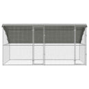 Hønsebur 2 pcs Sølv 400 x 200 x 200 cm Galvaniseret stål