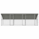 Hønsebur 3 pcs Sølv 600 x 200 x 200 cm Galvaniseret stål