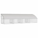 Hønsebur 4 pcs Sølv 800 x 200 x 200 cm Galvaniseret stål