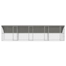 Hønsebur 4 pcs Sølv 800 x 200 x 200 cm Galvaniseret stål