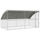 Hønsebur 2 pcs Sølv 400 x 200 x 200 cm Galvaniseret stål
