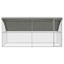 Hønsebur 2 pcs Sølv 400 x 200 x 200 cm Galvaniseret stål