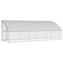 Hønsebur 3 pcs Sølv 600 x 200 x 200 cm Galvaniseret stål