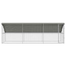 Hønsebur 3 pcs Sølv 600 x 200 x 200 cm Galvaniseret stål