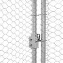 Hønsebur 4 pcs Sølv 800 x 200 x 200 cm Galvaniseret stål