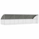 Hønsebur 4 pcs Sølv 800 x 200 x 200 cm Galvaniseret stål