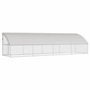 Hønsebur 4 pcs Sølv 800 x 200 x 200 cm Galvaniseret stål