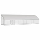 Hønsebur 4 pcs Sølv 800 x 200 x 200 cm Galvaniseret stål