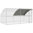 Hønsebur 2 pcs Sølv 400 x 200 x 200 cm Stål og PE