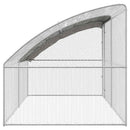Hønsebur 2 pcs Sølv 400 x 200 x 200 cm Stål og PE