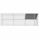 Hønsebur 3 pcs Sølv 600 x 200 x 200 cm Stål og PE