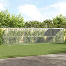 Hønsebur 4 pcs Sølv 800 x 200 x 200 cm Stål og PE