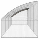 Hønsebur 4 pcs Sølv 800 x 200 x 200 cm Stål og PE