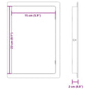 Adgangspaneler 2 stk. Hvid 15 x 23 cm ABS Plastik