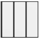 Brusevæg Sort 120 x 2 x 117 cm Aluminium og PP