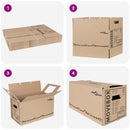 Flyttekasse 20 pcs Naturfarvet 59 x 31,5 x 31,5 cm Pap