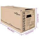 Flyttekasse 20 pcs Naturfarvet 59 x 31,5 x 31,5 cm Pap