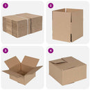 Foldbar Kasse 50 pcs Naturfarvet 15 x 15 x 8 cm Pap