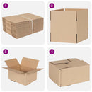 Foldbar Kasse 50 pcs Naturfarvet 20 x 15 x 10 cm Pap