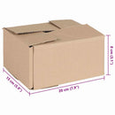 Foldbar Kasse 50 pcs Naturfarvet 20 x 15 x 10 cm Pap