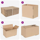 Foldbar Kasse 50 pcs Naturfarvet 24 x 13 x 13 cm Pap