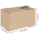 Foldbar Kasse 50 pcs Naturfarvet 24 x 13 x 13 cm Pap