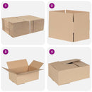 Foldbar Kasse 50 pcs Naturfarvet 25 x 17,5 x 10 cm Pap
