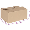 Foldbar Kasse 50 pcs Naturfarvet 30 x 21,5 x 14 cm Pap