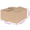 Foldbar Kasse 50 pcs Naturfarvet 30 x 30 x 15 cm Pap