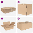 Foldbar Kasse 50 pcs Naturfarvet 35 x 24 x 15 cm Pap