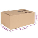 Foldbar Kasse 50 pcs Naturfarvet 35 x 24 x 15 cm Pap
